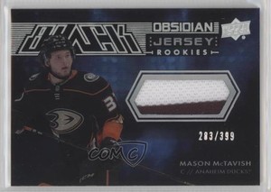 2021-22 SPx UD Black Obsidian Jersey /399 Mason McTavish #ORJ-MM Rookie RC
