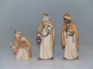 Holz Krippenfiguren HEILIGE DREI KÖNIGE geschnitzt color zu12cm Figuren Hl. 3 LI - Bild 1 von 6