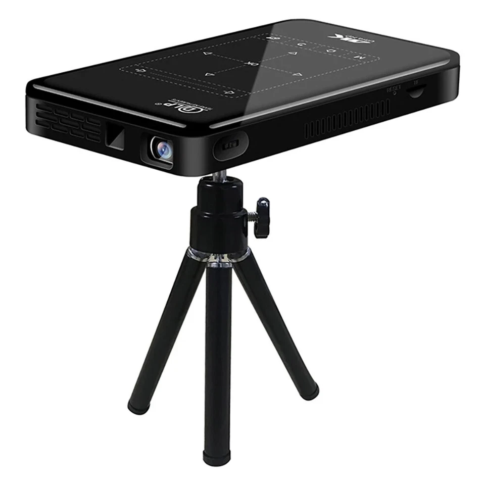 Mini Home Theater 4K Smart DLP Projector Android WiFi Bluetooth 1080P 2GB+32GB - Image 1 of 4