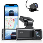 REDTIGER 4K Dash Camera Front and Rear Dash Cam Built-in WiFi&GPS for Cars