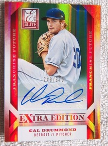 Detroit Tigers Cal Drummond 2013 Elite Extra Edition Certified Auto #248/670