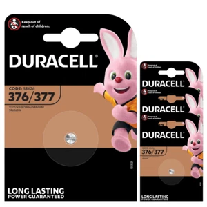 Duracell D377/376 SR626SW Button Cell Batteries x 4 **Long Expiry**