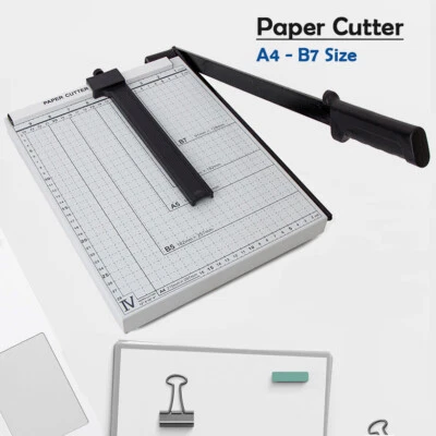 Premium Metal Paper Cutter Size A4 To B7 Guillotine Page Trimmer Knife Photo Cut - image 1 of 4