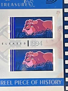 2003 Upper Deck Disney Reel Piece of History PH10 The Lion King Simba/Mufasa Cel - Picture 1 of 3