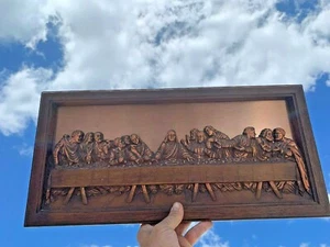 VINTAGE Jesus & LAST SUPPER LEONARDO DA VINCI COPPERCRAFT COPPER WALL ART ❤️m9 - Picture 1 of 12