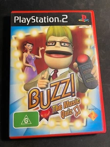 BUZZ! THE MUSIC QUIZ | SONY PS2 PLAYSTATION 2 + MANUAl |  BUZZ BUZZERS REQUIRED - Picture 1 of 3
