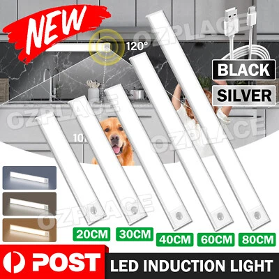 LED Motion Sensor Under Closet Light Rechargeable Magnetic Cabinet Dimmable Lamp - image 1 of 4