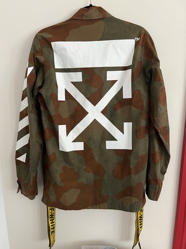 OFF WHITE Giacca cappotto Off White c o Virgil Abloh etichetta principale frecce campo XS S