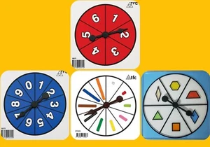 Juego de 4 Spinners Matemáticas Profesor Recursos Juegos de Mesa Formas, Números + Varillas - Imagen 1 de 1