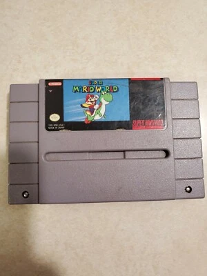 SUPER NINTENDO~SUPER MARIO WORLD~SNES~TESTED/WORKS GREAT~RETRO~LUIGI~GAMING - Image 1 of 2
