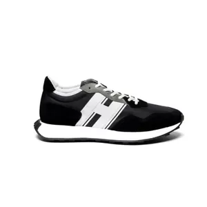 Hogan Men's H601 Sneakers in Black Tech Material & Suede Leather Size EU 43.5 - Picture 1 of 5