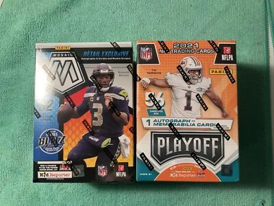 2021 Panini Mosaic & PLAYOFF Football Blaster Box Lot FACTORY New - Image 1 of 4