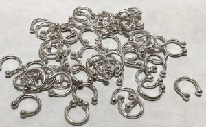 925 ECHT SILBER *** Großhandel Wiederverkäufer Fake Nasenpiercing Nasenklemme - Picture 1 of 8