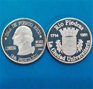 60 Años RIO PIEDRAS unida SAN JUAN 1714 1951 PUERTO RICO T2 thin letters Peseta - Picture 1 of 4