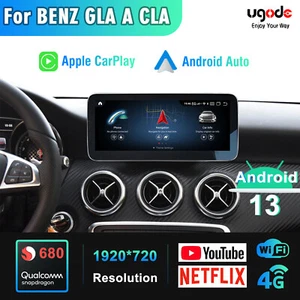 10.25in CarPlay Screen Android 13 Autoradio Mercedes A CLA GLA W176 C117 NTG5.0 - Picture 1 of 10