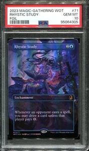 Rhystic Study FOIL PSA 10 MTG Wilds of Eldraine: Enchanting Tales GEM MT 71 - Picture 1 of 6