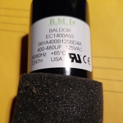 EC1400A03SP - BALDOR / ABB - ELEC CAP 400-480UF - 125VAC - 50/60Hz - NEW