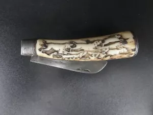 JAGDMESSER TASCHENMESSER UM 1900 - Picture 1 of 11