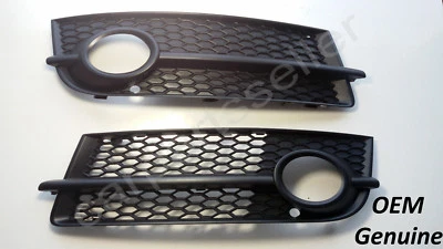 Audi TT Front Bumber Grelha de Lâmpada de Neblina ESQUERDA LH + DIREITA DIREITA DIREITA Preta 2006-2014 Genuína - Imagem 1 de 4