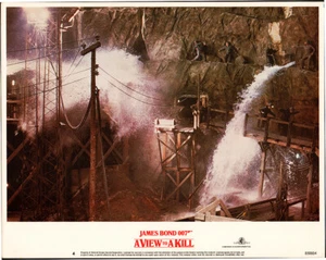 Tarjeta de vestíbulo original A View to a Kill James Bond # 4 1985 Roger Moore Grace Jones - Imagen 1 de 1