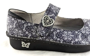 ALEGRIA PAL-659 PRETTY SWIRL Spitze schwarz weiß Mary Jane Schuhe US 9/39 $ 140 VEUC* - Bild 1 von 10