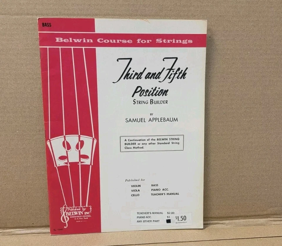 Bass -  Belwin String Builder Third And Fifth Position Samuel Applebaum - Image 1 of 1