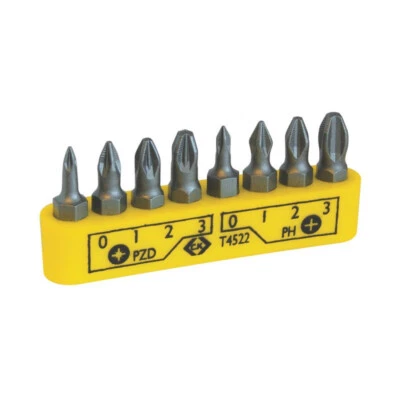 CK Tools Screwdriver Bit Clip Set - 8 Piece PH / PZ Screwdriver Bits T4522 - Image 1 of 4