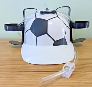 Novelty Football Drinking Helmet Can Holder White/Black - Picture 1 of 4