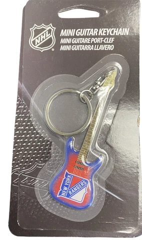 NEW YORK RANGERS MINI GUITAR KEYCHAIN WOODROW NEW LICENSED NHL Cover