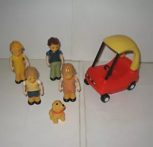 LITTLE TIKES DOLLHOUSE FAMILY + MINI COZY COUPE,TBE,VGC RUBBERMAID VINTAGE 1990s - Bild 1 von 4