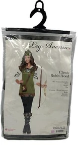 3PC Classic Robin Hood Womens Costume Set Dress, Satchel, Hat, Size Small/Medium - Picture 1 of 1
