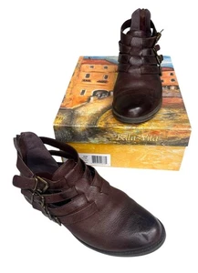 Bella Vita Womens Sz 9 WW Brown Leather Zip Buckle Ankle Fashion Boots Bootie - Picture 1 of 17