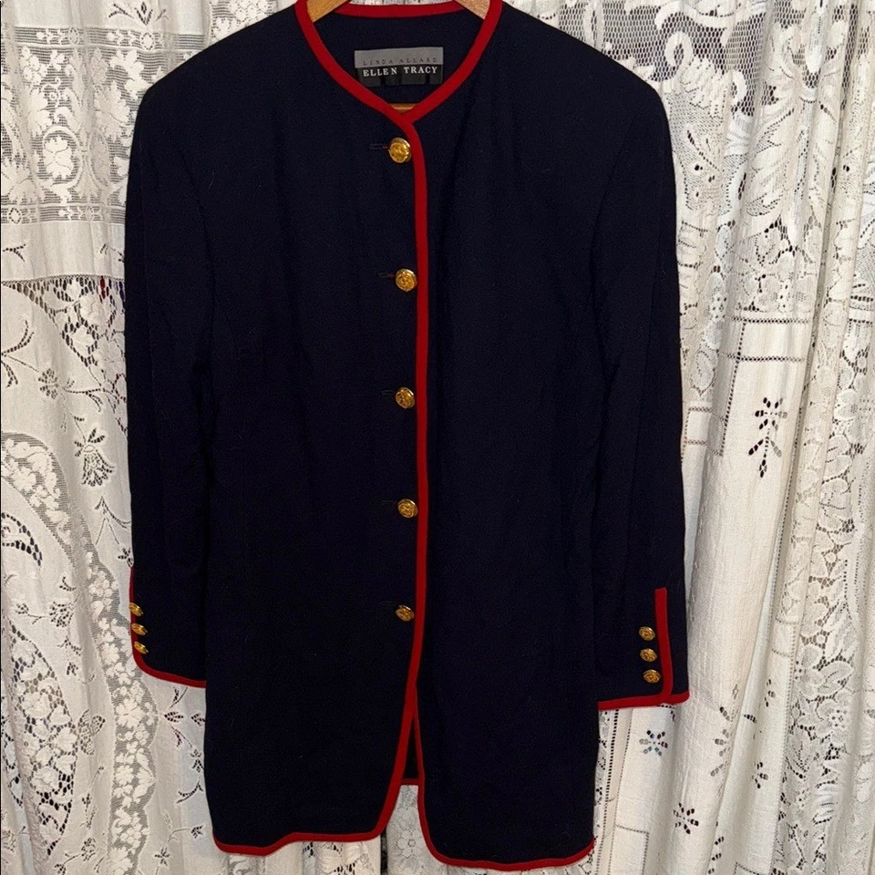 Ellen Tracy Linda Ballard military style blazer - Image 1 of 4