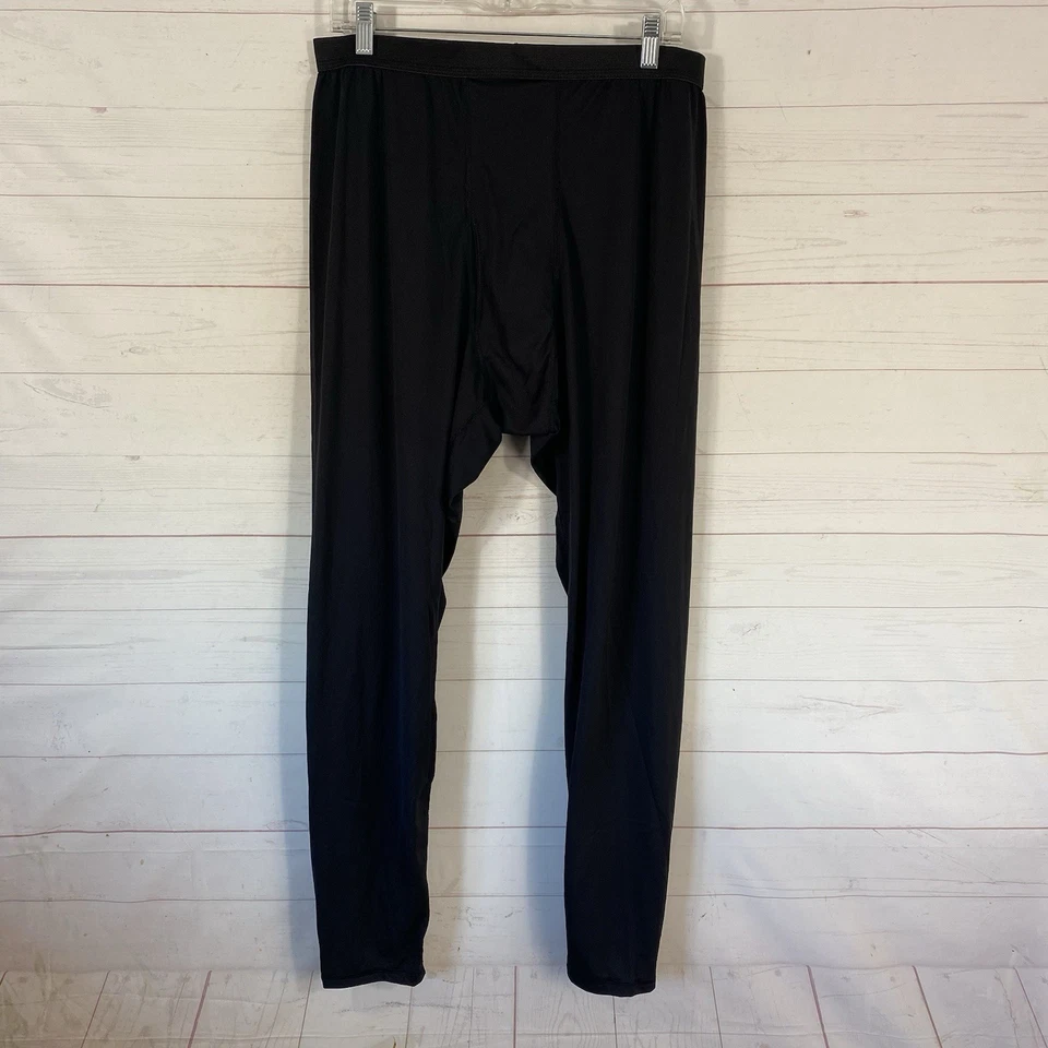 Calça Masculina Militar Polartec Camada 1 Peso de Seda Camada Base Extra Grande Preta Puxada - Imagem 1 de 4