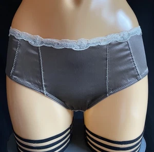 La SENZA Knickers/Panties, Latte 33% Silk, Sheer Mesh, Cream Floral Lace, UK 10 - Picture 1 of 10