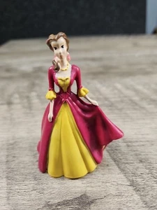 Disney Princesa Bella Bella Bestia Figura Decoración de Pasteles Juguete Vestido Rojo y Amarillo - Imagen 1 de 3