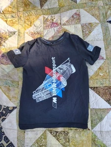 Puma x BMW Motorsport Shirt Boy's Size XS Multicolor Geometric Racing Cars - Picture 1 of 8