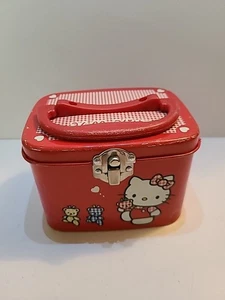 Estuche de transporte de metal Hello Kitty para Sanrio Smiles GmbH 4 en 1976, 1994 Sanrio Co - Imagen 1 de 12