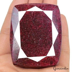 Huge 1280 Ct Natural Red Ruby Cushion Faceted Earth Mined Museum Size Gemstone - Picture 1 of 5