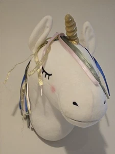 Soft Unicorn Stuffed Head Wall Hanging Decoration Accessory Kids Baby Nursery - Picture 1 of 10