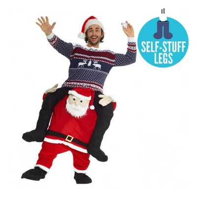 Disfraz de Papá Noel Meroncourt adulto a cuestas (MCPBSA) Foto 1 de 2