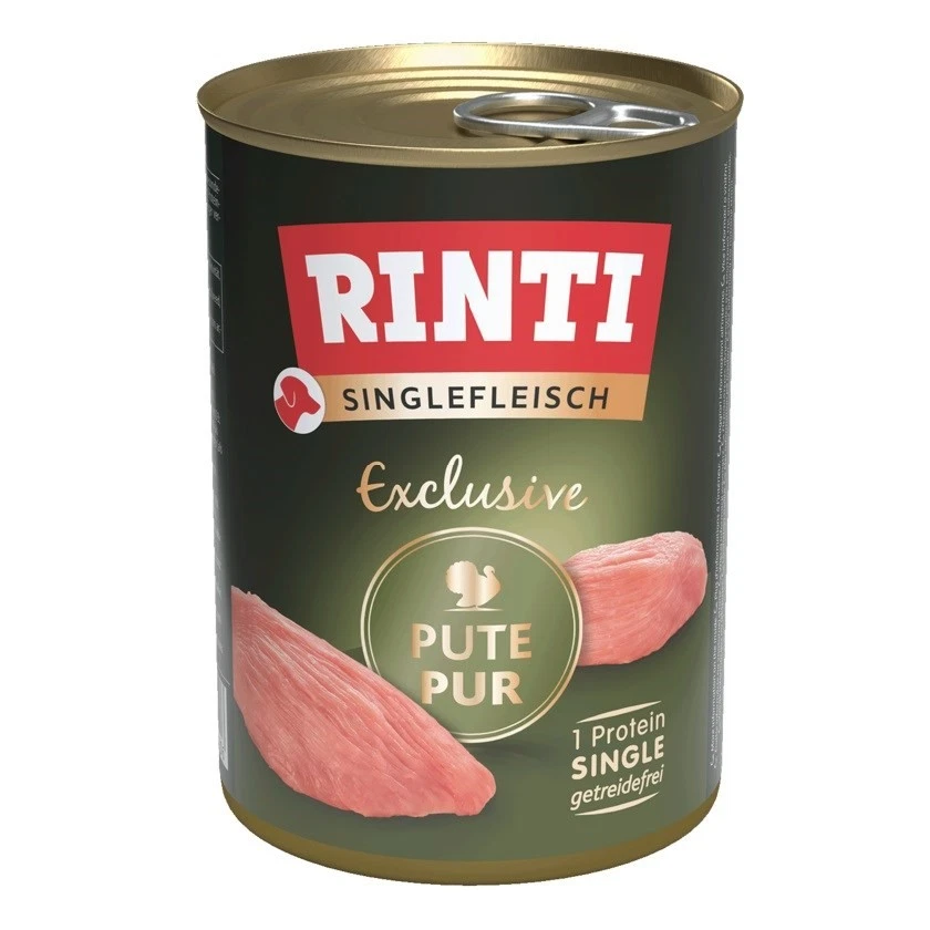 4000158940506 RINTI Singlefleisch Exclusive Turkey - Nassfutter für Hunde - 400g - Bild 1 von 1