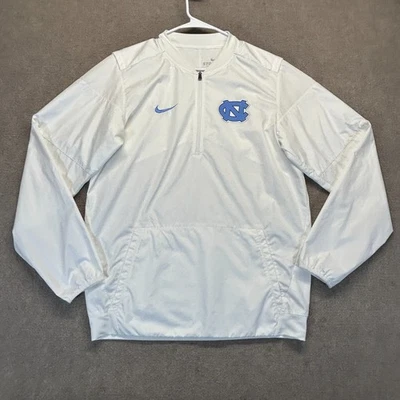 UNC Tar Heels 1/4 Zip Windbreaker Jacket Men's S White Pullover Nike Storm-Fit - Image 1 of 4