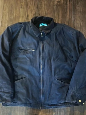 Chaqueta de montaña Tri vintage acolchada de lona ropa de trabajo Detroit XL se ajusta como XXL Foto 1 de 4