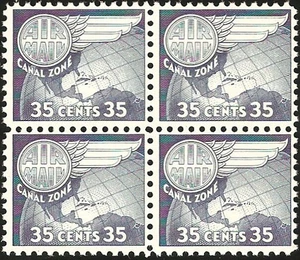 Canal Zone #C27-C31 MNH blocks of 4 - Picture 1 of 1