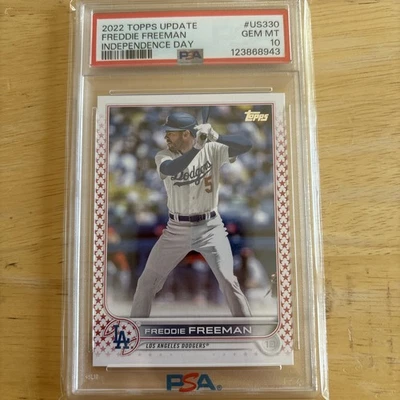 Freddie Freeman /76 - 2022 Topps Update Independence Day - PSA 10 - Image 1 of 2