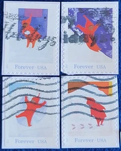 US Stamps 2017 The Snowy Day Used On Paper Full Set of 4 Forever #5243-46 Keats - Picture 1 of 1