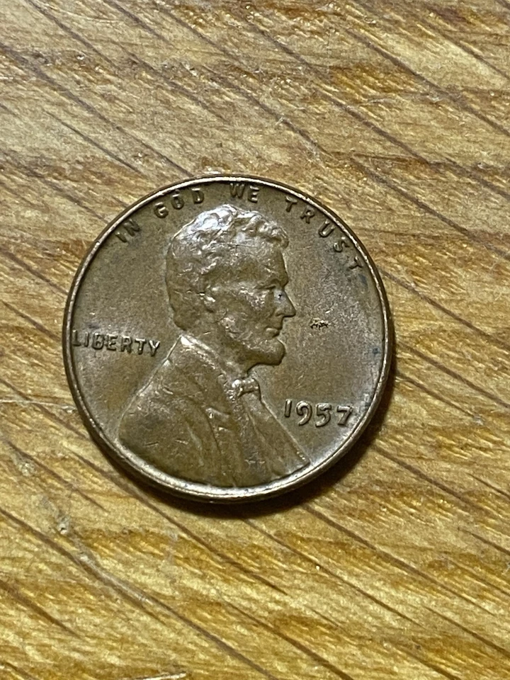 1957 wheat penny no mint mark - Image 1 of 2