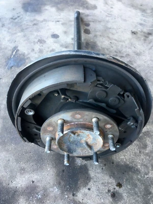96-00 Toyota 4Runner DRIVER LEFT REAR Axle Shaft w Backing Plate & ABS -15" Tire - Image 1 of 3