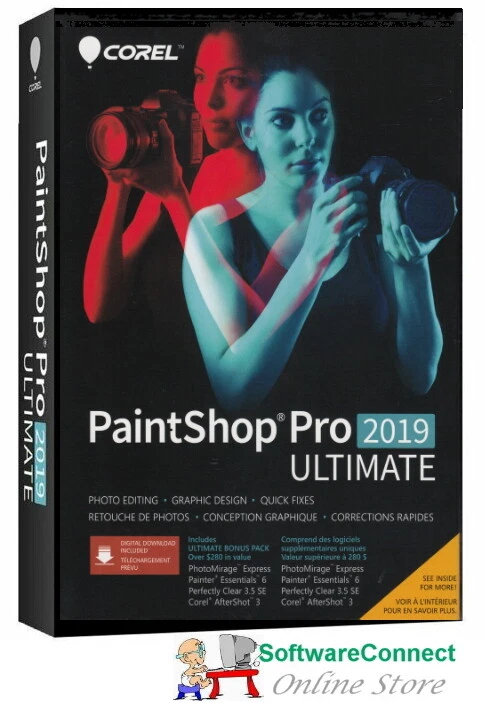 COREL PAINTSHOP PRO 2019 ULTIMATE PAINT SHOP PRO WINDOWS 10, 8 & 7 NEW SEALED  - image 1 of 1